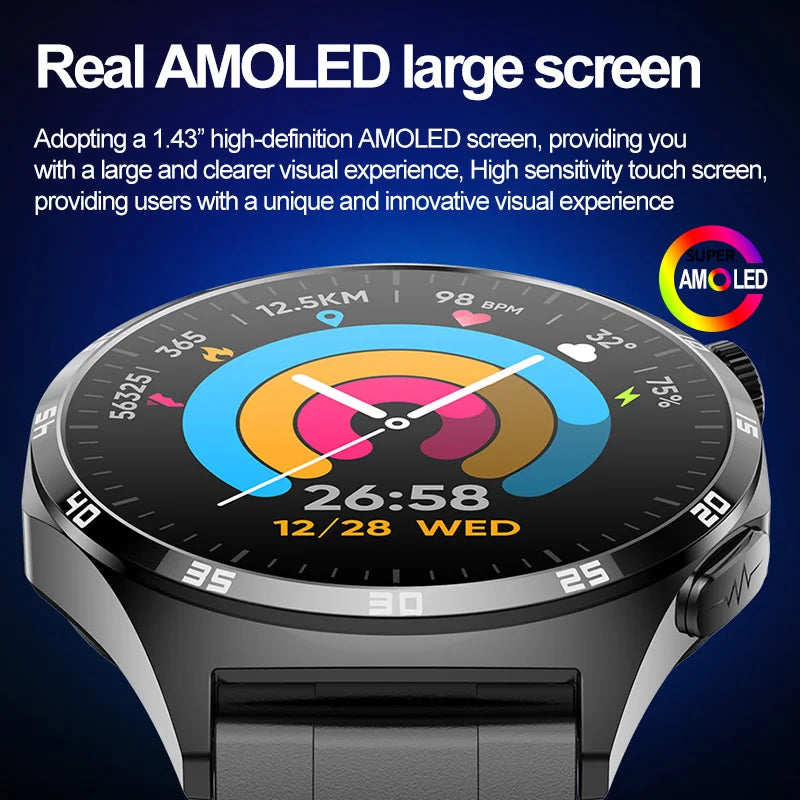 GT4 Ultra AMOLED Smart Watch EKG + PPG Bluetooth ruft Herzfrequenz Blutdruck Körpertemperatur an