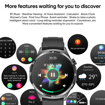 GT4 Ultra AMOLED Smart Watch EKG + PPG Bluetooth ruft Herzfrequenz Blutdruck Körpertemperatur an