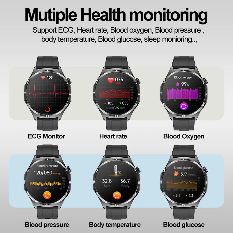 GT4 Ultra AMOLED Smart Watch EKG + PPG Bluetooth ruft Herzfrequenz Blutdruck Körpertemperatur an