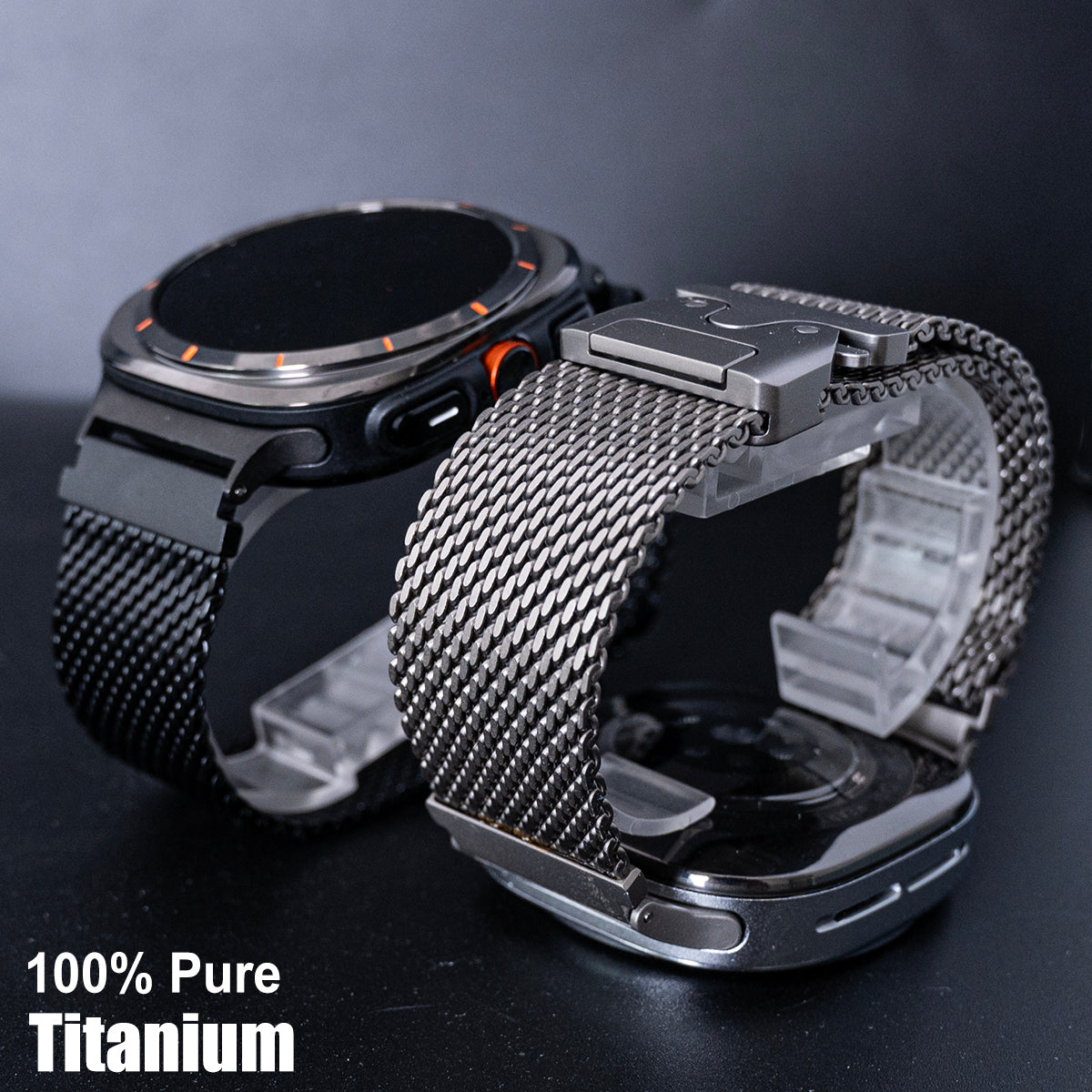 Pure titanio correa para Samsung Galaxy Watch 8/8 Classic Milanese Loop correa