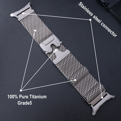 Pure titanio correa para Samsung Galaxy Watch 8/8 Classic Milanese Loop correa