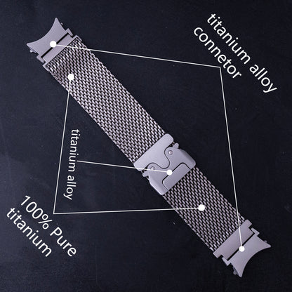 No Gaps Pure titanio correa para Samsung Galaxy Watch 7/FE/6Classic 40 44mm 43mm 47mm 5Pro 45mm Watch 4Classic 46 42mm Bracelet