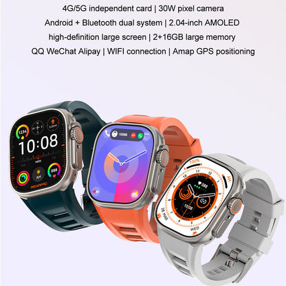 VWAR DT Ultra 3 Smartwatch 4G LTE Android 9.1| Eingebaute Kamera mit GPS-AMOLED-Bildschirm