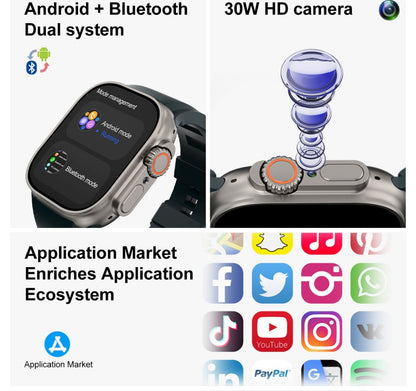 VWAR DT Ultra 3 Smartwatch 4G LTE Android 9.1| Eingebaute Kamera mit GPS-AMOLED-Bildschirm