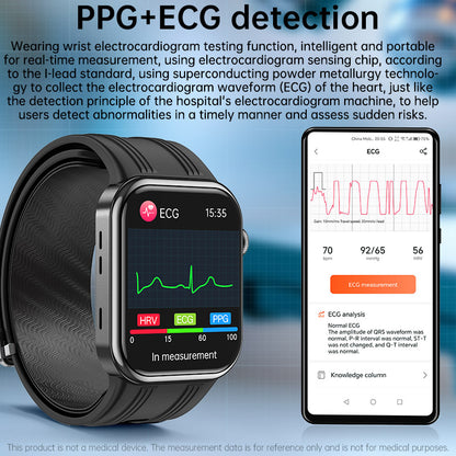 VWAR K2 Air Pump Blood Pressure Smart Watch with ECG Monitoring for Huawei IOS
