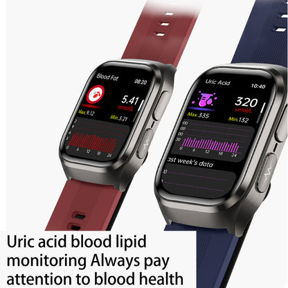 VWAR D2 Pro Medical Grade Smart Watch Air Pump Air Bag Blood Pressure Monitor ECG Non-invasive Blood Sugar Heart Rate Uric Acid Elder Watch for Huawei IOS Phone