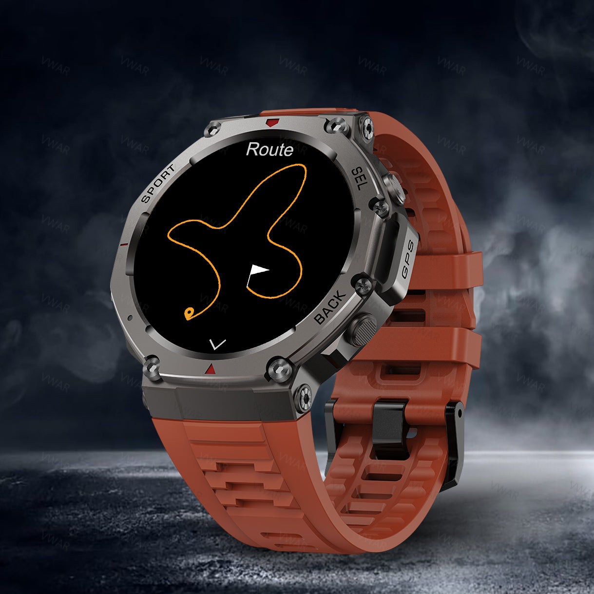 VWAR T-Rex 3 GPS Smart Watch 5 ATM Waterproof Built-in Dual-band GNSS Compass Military Sport Smartwatch 2025 New