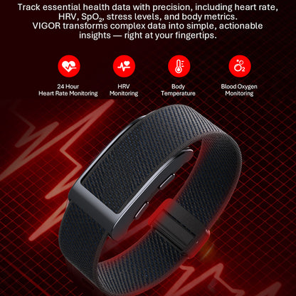 VWAR PACE Screenless Fitness Tracker Built-in GPS, Al Health Analysis Sport Smart Band