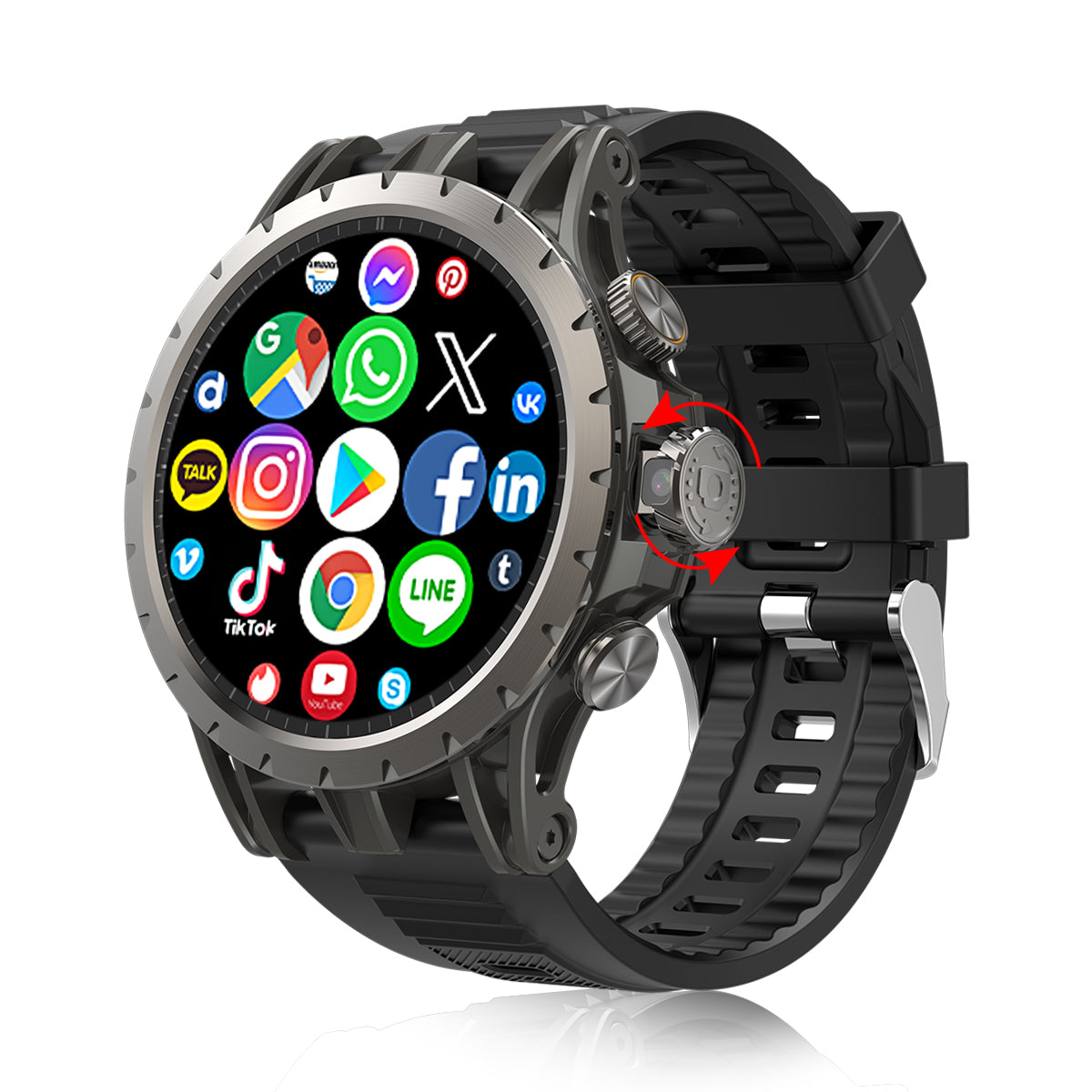 Vwar Q-85 reloj inteligente 4G LTE sistema Android cámara giratoria GPS/WIFI/Google Play Store