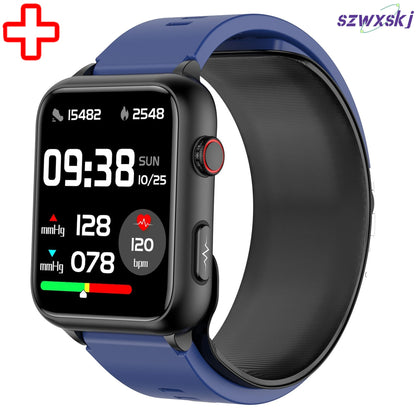 Medizinische Smartwatch, Luftpumpe, Airbag, Blutdruckmessgerät, EKG, nicht-invasive Blutzucker-Herzfrequenz, Harnsäure, ältere Uhr