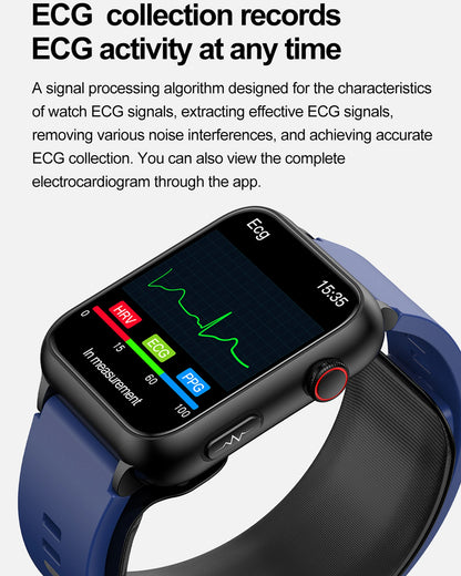 Medizinische Smartwatch, Luftpumpe, Airbag, Blutdruckmessgerät, EKG, nicht-invasive Blutzucker-Herzfrequenz, Harnsäure, ältere Uhr