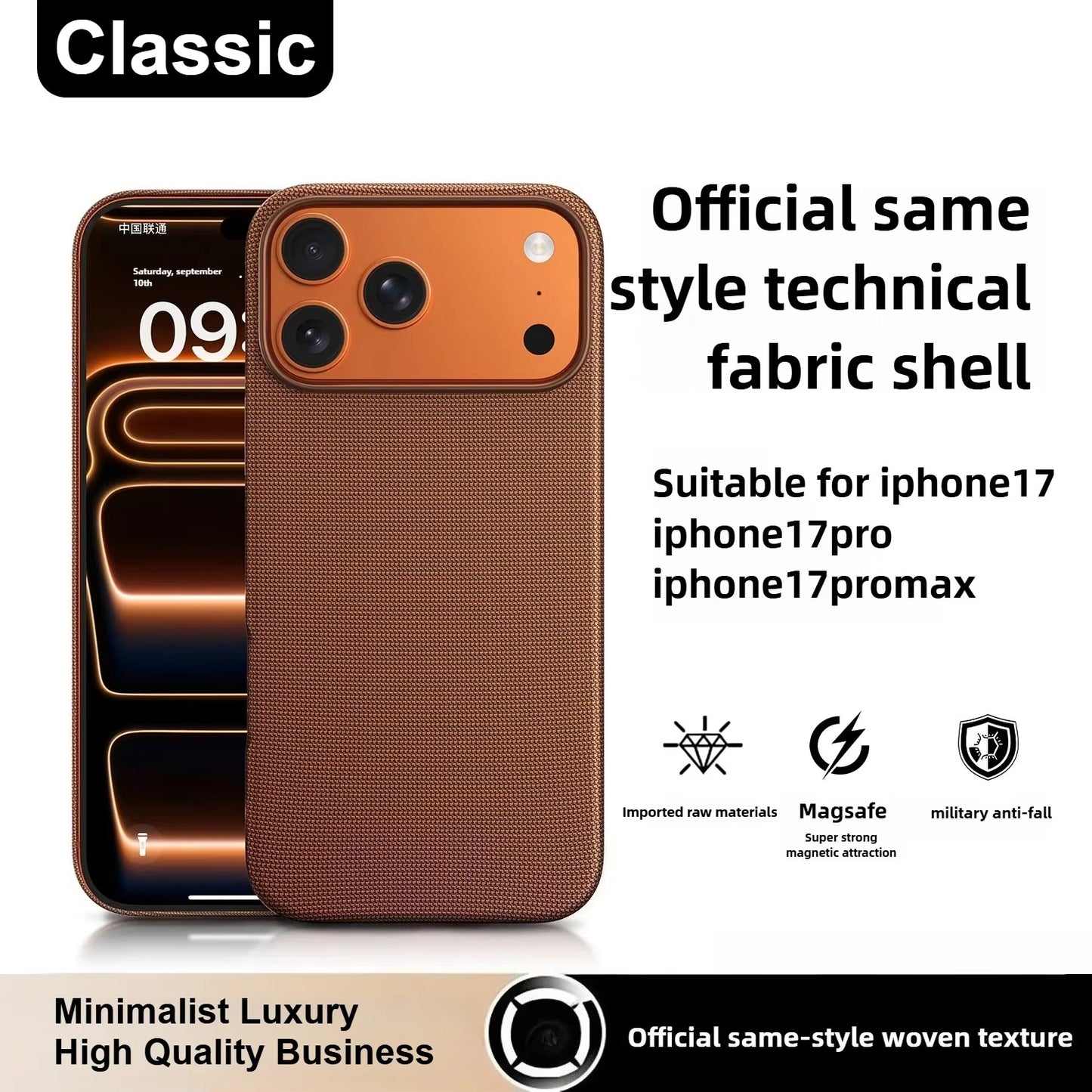 Official Magsafe Techwoven Magnetic Case para Apple IPhone 17 Pro Max 17 Original Case Wireless Charging Protect Cover
