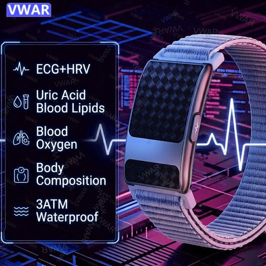 VWAR FLOW Screen-Free ECG Smart Health Band with HRV & Health Monitoring