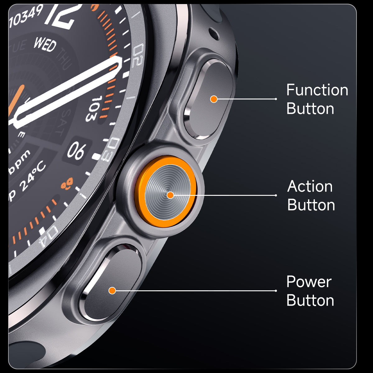 Vwar Watch Ultra2 47mm Wireless Charging Smart Watch for Samsung Galaxy Android IOS