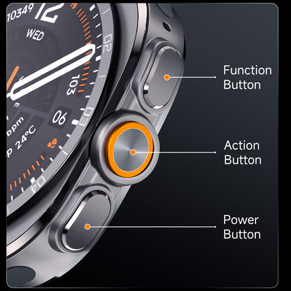 Vwar Watch Ultra2 47mm Wireless Charging Smart Watch for Samsung Galaxy Android IOS
