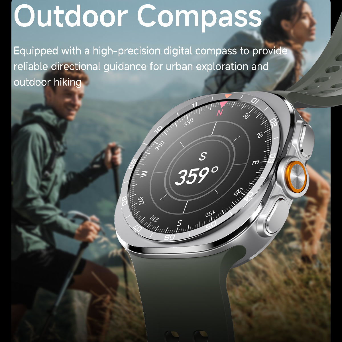 Vwar Watch Ultra2 47mm Wireless Charging Smart Watch for Samsung Galaxy Android IOS