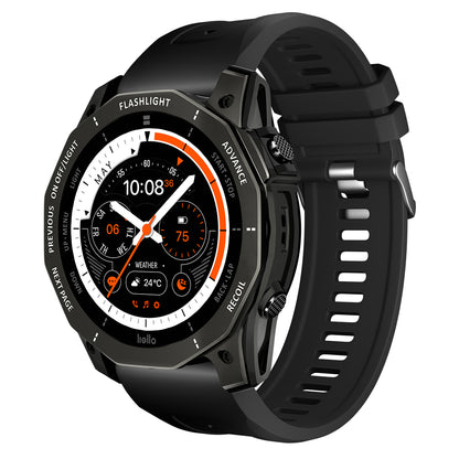 VWAR GT Pro Smartwatch, 51 mm, integriertes Dual-GPS, Taschenlampe, NFC, 3ATM wasserdichter Sport-Fitness-Tracker für Herren
