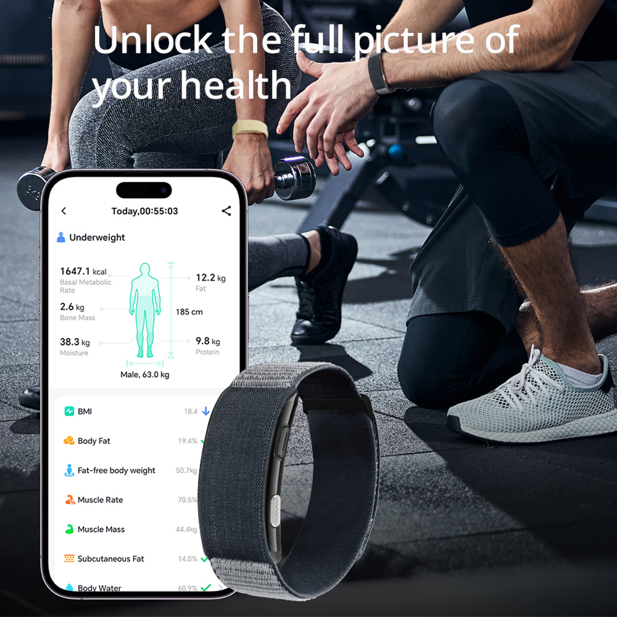 VWAR Loop X Fitness Tracker – Bildschirmfreies EKG-Smart-Band für Erholung und Gesundheits-Tracking