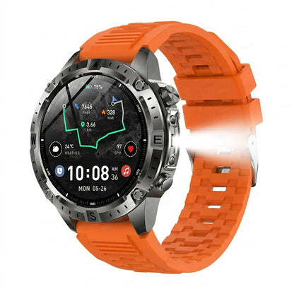 VWAR Trek GPS-Smartwatch mit Offline-Karten, Taschenlampe, 5 ATM wasserdicht, 2 GB Speicher, lokale Musikaufzeichnung