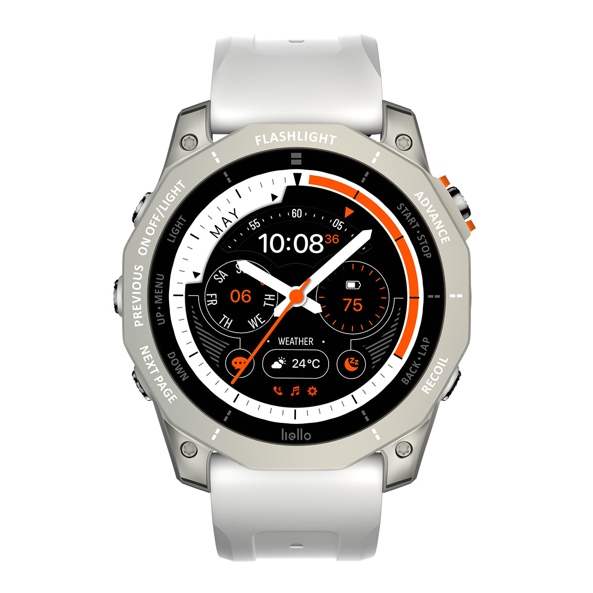 VWAR GT Pro Smartwatch, 51 mm, integriertes Dual-GPS, Taschenlampe, NFC, 3ATM wasserdichter Sport-Fitness-Tracker für Herren
