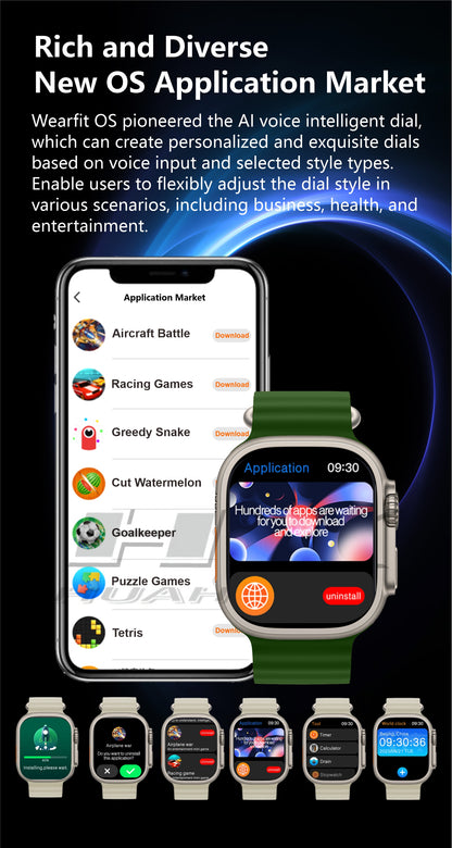 HK9 Ultra 2 MAX Smartwatch unterstützt Live-Fotos-Vorschau – 2024 NEU – von VWAR