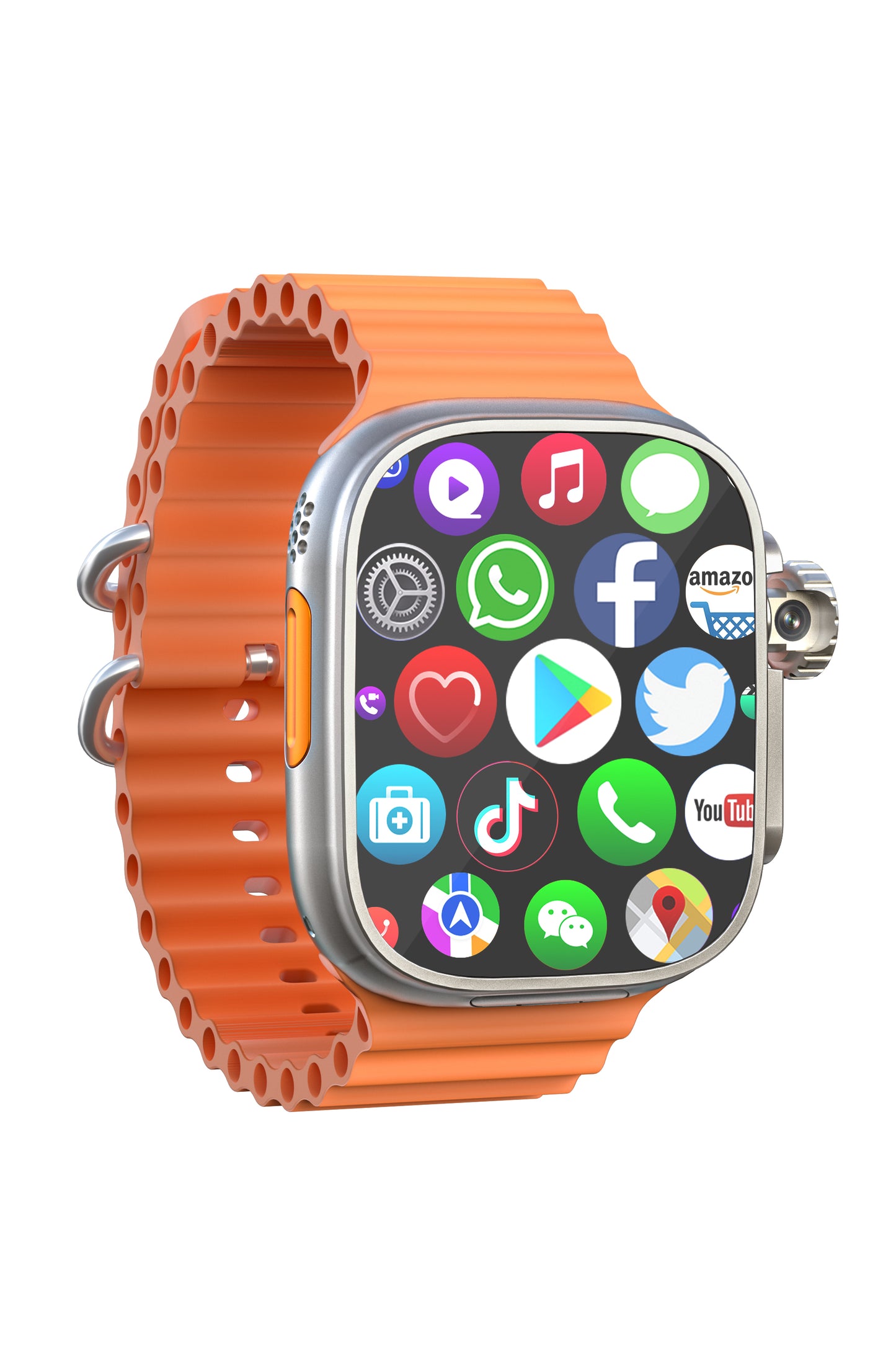 VWAR DW99 Ultra 4G Android Smartwatch mit 1:1 49mm AMOLED-Display, Kamera, SIM-Kartensteckplatz, WLAN und GPS