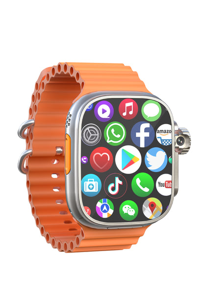 VWAR DW99 Ultra 4G Android Smartwatch mit 1:1 49mm AMOLED-Display, Kamera, SIM-Kartensteckplatz, WLAN und GPS