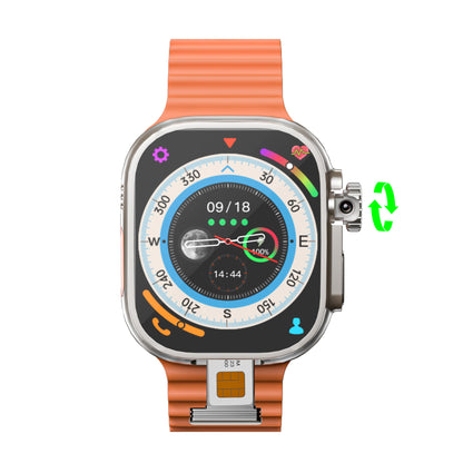 VWAR DW99 Ultra 4G Android Smartwatch mit 1:1 49mm AMOLED-Display, Kamera, SIM-Kartensteckplatz, WLAN und GPS