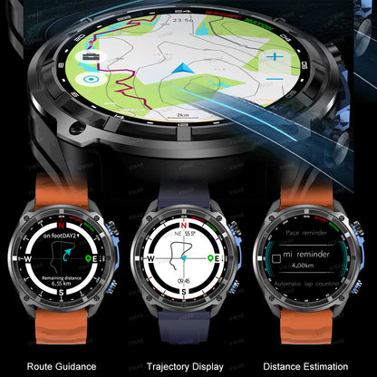 VWAR DT G1 táctico reloj inteligente con GPS mapa offline, 4GB Memory, 3 ATM resistente al agua hombre militar Watches