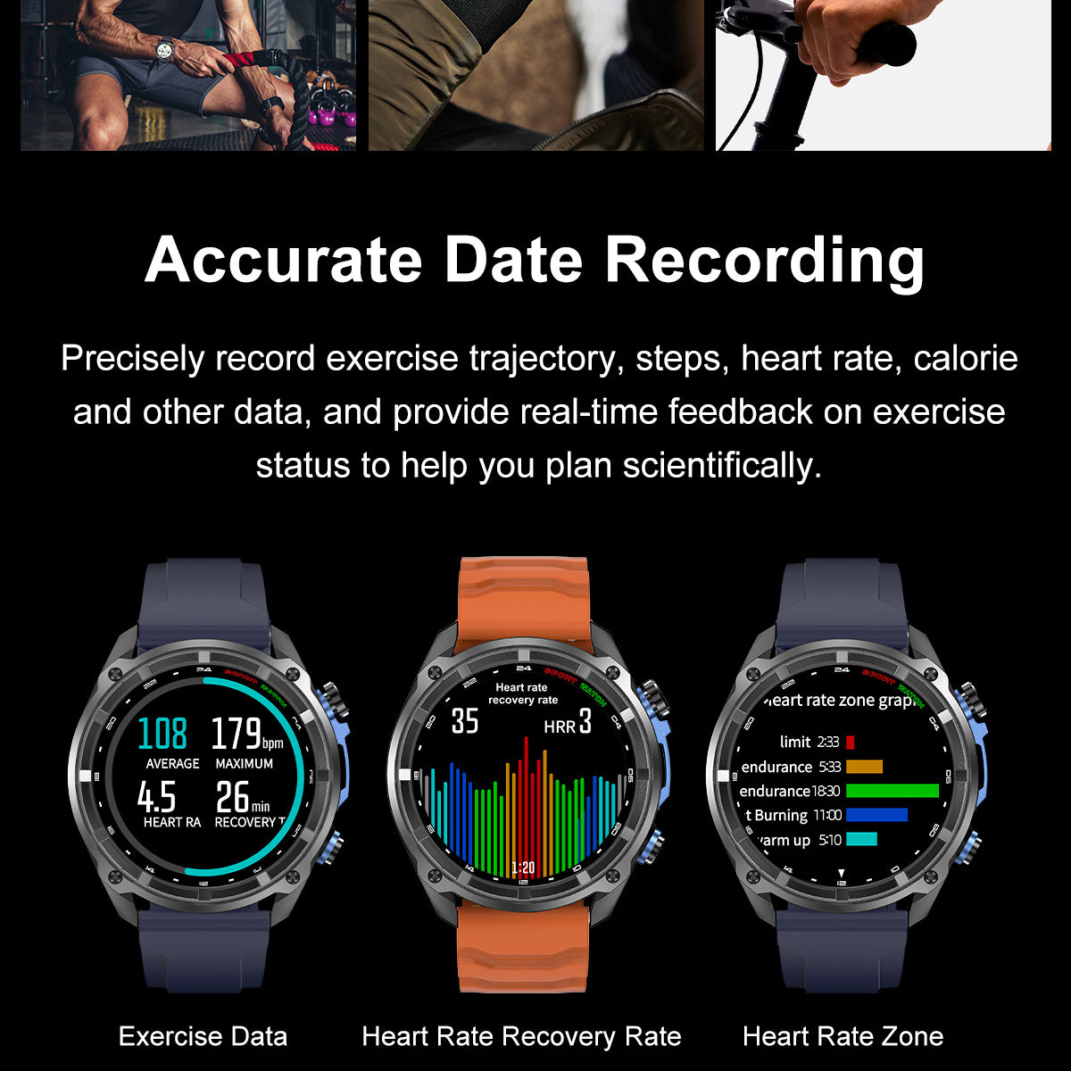 VWAR DT G1 táctico reloj inteligente con GPS mapa offline, 4GB Memory, 3 ATM resistente al agua hombre militar Watches