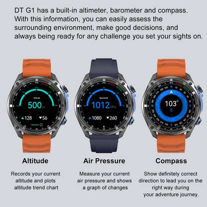 VWAR DT G1 táctico reloj inteligente con GPS mapa offline, 4GB Memory, 3 ATM resistente al agua hombre militar Watches
