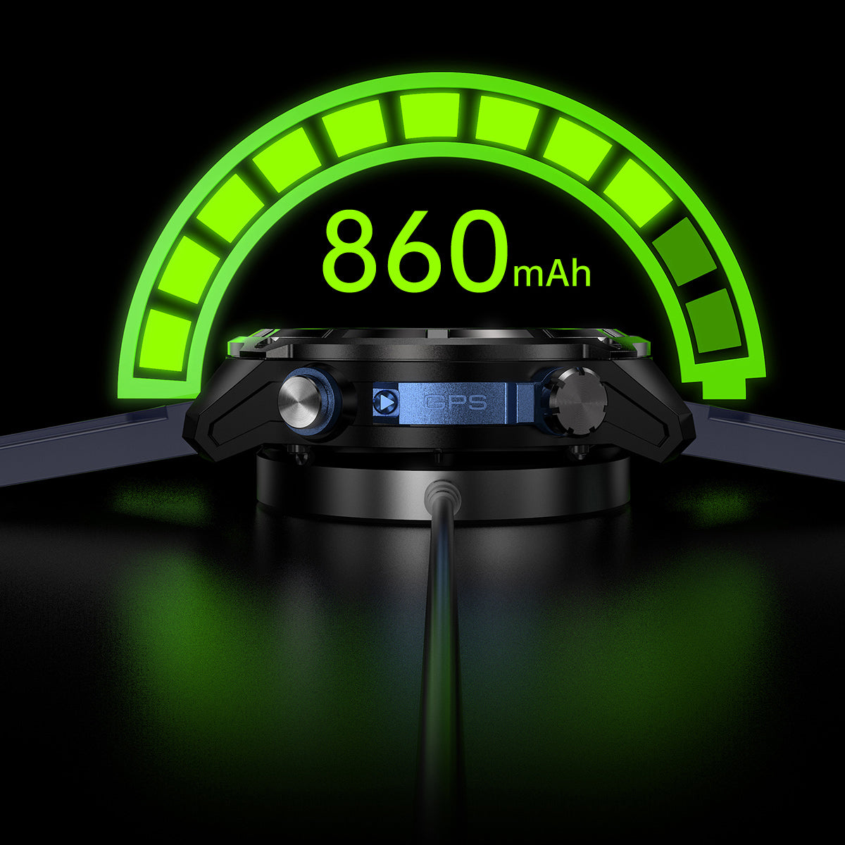 VWAR DT G1 táctico reloj inteligente con GPS mapa offline, 4GB Memory, 3 ATM resistente al agua hombre militar Watches