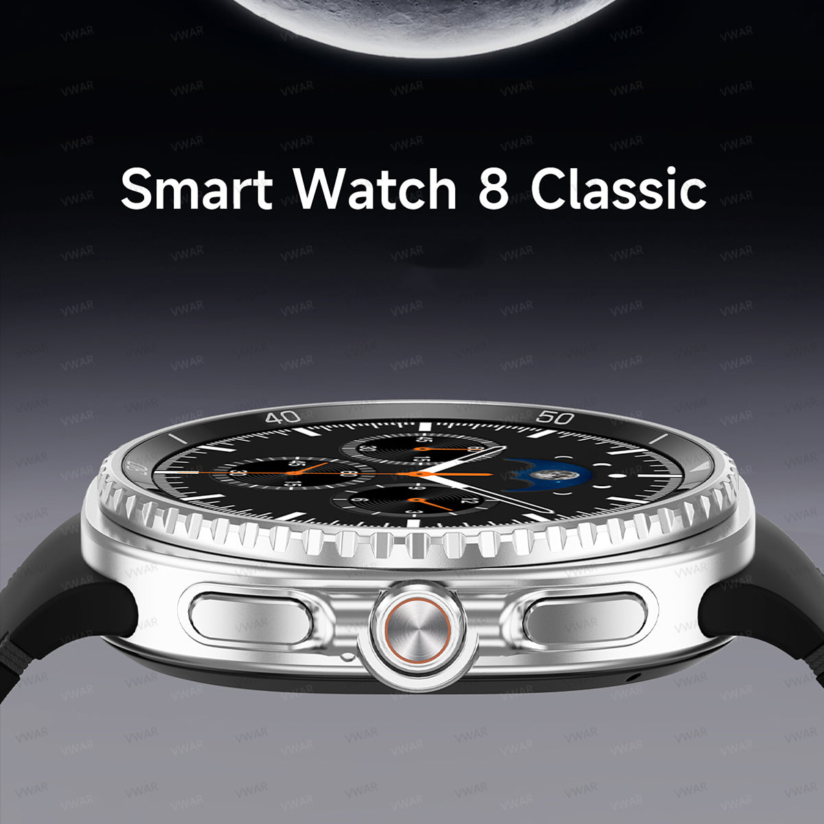 VWAR HD8C Smart Watch 8 Classic 46 mm mit drehbarer Lünette, NFC, 3ATM wasserdicht
