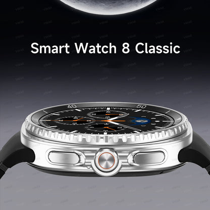 VWAR HD8C Smart Watch 8 Classic 46 mm mit drehbarer Lünette, NFC, 3ATM wasserdicht